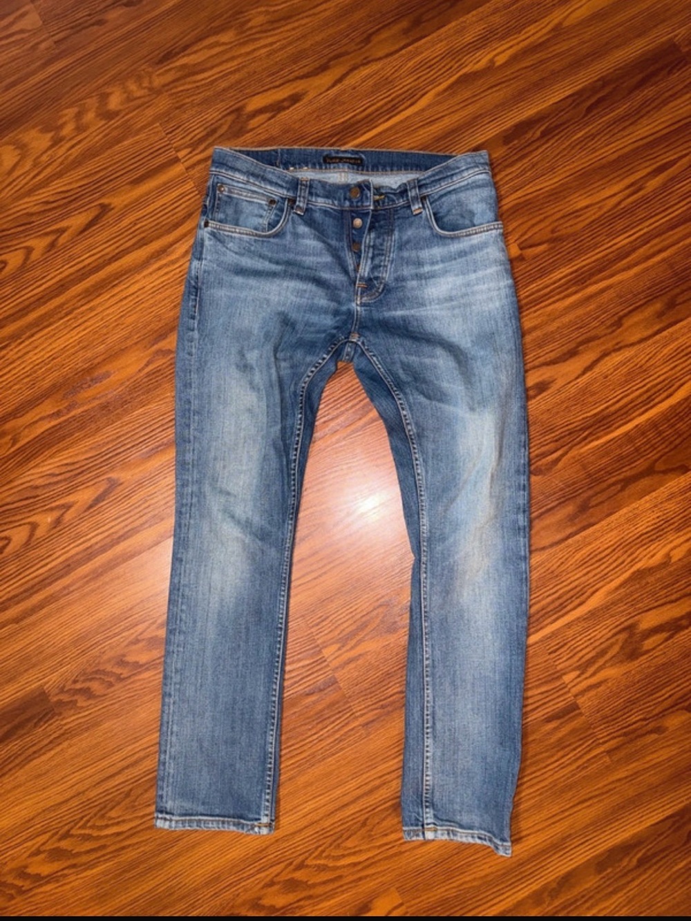 Nudie Jeans Slim Men's Faded Blue Denim